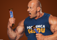 Burneika gromi głód z Snikersem